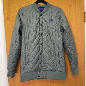 The North Face Green Bomber Jacket Quilted Insulated